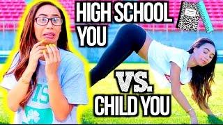 High School You Vs. Child You! | MyLifeAsEva