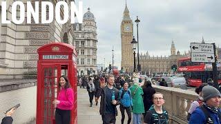 London City Tour 2025 | 4K HDR Virtual Walking Tour around the City | London Winter Walk 2025