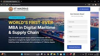 IIT Madras Launches Online MBA Program | Apply Now!