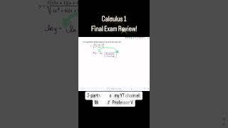 Calculus 1 COMPREHENSIVE FINAL EXAM REVIEW! #mathwithprofessorv #calculusfinal #calculusvideos