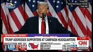 Donald Trump thanks Americans for electing him 47th and 45th president