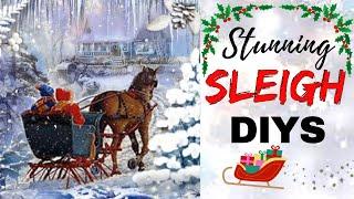 Stunning SLEIGH DIYS/Dollar Tree Christmas DIY 2022/DIY Christmas Home Decor/Christmas Crafts