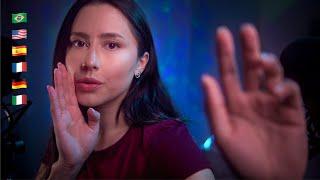 ASMR Visual & whispers for sleep  coconut rain, hand movements, light, camera brushing, +