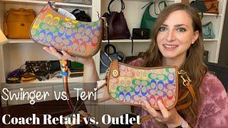 *COMPARISON* Coach Retail vs. Outlet: the Swinger vs. the Teri! Pride Collection 2022