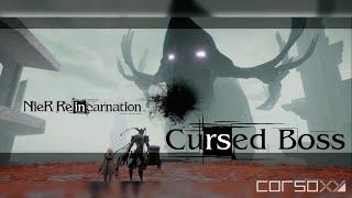 NieR Reincarnation - Cursed God Boss Battle [4k Ultrawide 18:9 Mode]