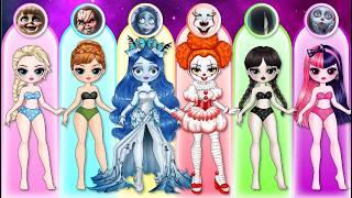 If Elsa, Wednesday & Ladybug Get Halloween Fashion In Real Life | DIY Fashion Paper Dolls