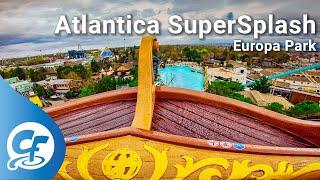 Atlantica SuperSplash front seat on-ride 5K POV @60fps Europa Park