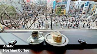 ASMR [Hoshino Coffee] Shibuya 호시노커피 매장음악 실제카페 백색소음. 도쿄 시부야 Tokyo Cafe Music White noise