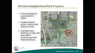 Clark County Mt. Vista Neighborhood Park Property Open House #2 11.7.24