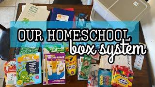 Creating a box system for homeschooling 2022-2023