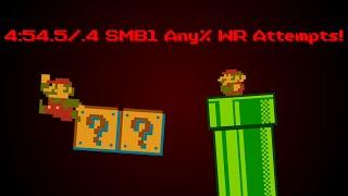 4:54.5xx/.4xx SMB1 Any% WR Attempts! (DAY 10)