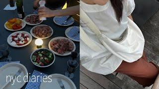 NY vlog. Oolong tea Jam Tart  Summer Night Grill Party  My summer days in NYC