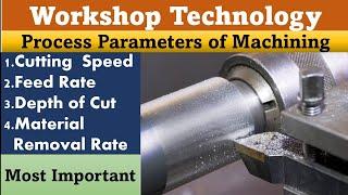 Process Parameter Of Machining | Cutting Speed | Feed Rate | Depth Of Cut | Material Removal Rate