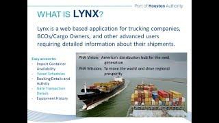 Port Houston: Lynx Tutorial