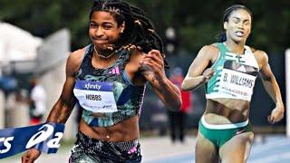 Full Race| Aleia Hobbs Defeated Briana Williams In 100m At NYC Grand Prix