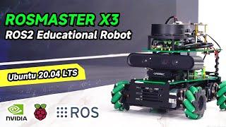 ROSMASTER X3 ROS2 Robot with Mecanum Wheel for Jetson NANO 4GB/Orin NANO/Orin NX/RaspberryPi 4B