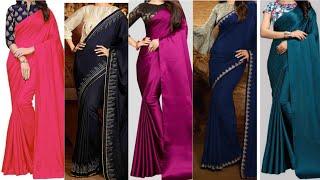 Plain Saree With Designer Blouse Designs||Hamuz Trendz ||#saree #collection #design