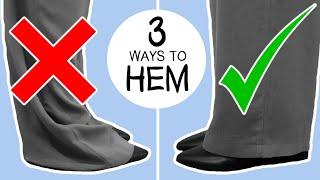 3 WAYS TO HEM for Beginners  NO sewing, HAND sewing & MACHINE sewing methods