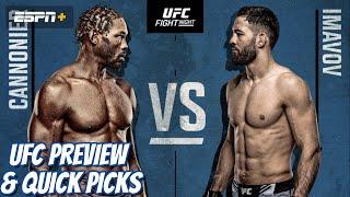 UFC PREVIEW & PICKS - CANNONIER VS IMAVOV