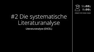 Die systematische Literaturanalyse - #2 Literaturanalyse