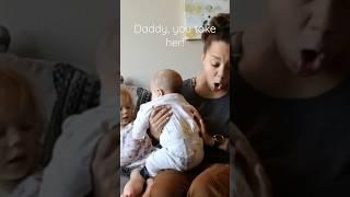 Daddy, you take her! #blowout #babypoop #poop #storytime #babygirl #youtubeshorts #messy #baby #help