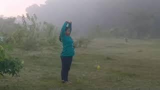 Morning yoga session at North Guwahati Assam