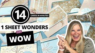  Make 14 Handmade cards that Wow in Minutes - 1 Sheet Wonders