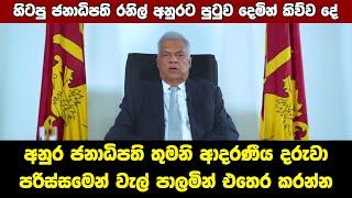 President Ranil Wickremesinghe addresses the nation for the last time