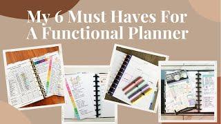 My 6 Must Haves For A Functional Planner