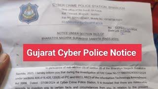 Gujarat Cyber Crime Police notice under section 35(3)BNSS,Police Notice ka reply kaise kare