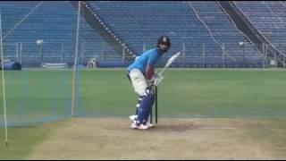 Yuvraj Singh batting in nets