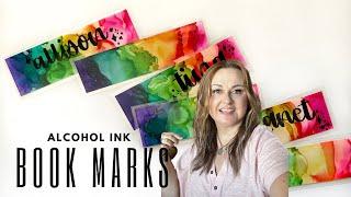 How To Make An Alcohol Ink Rainbow Bookmark DIY