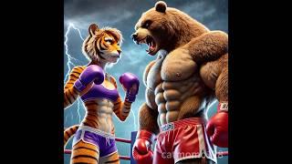 tiger vs brown bear (fight for dad)