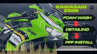 2025 Kawasaki ZX6R | Foam wash | Detailing | Self Healing PPF