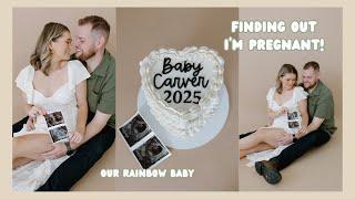 FINDING OUT I'M PREGNANT // pregnancy after loss + our rainbow baby!    