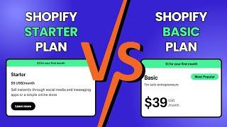 Shopify Starter VS Basic Plan: Detailed Comparison + Store Examples