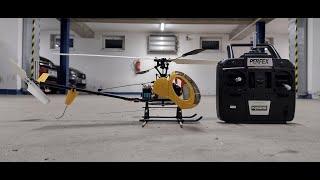 Vintage RC helicopter - Kyosho EP Caliber M24 - First flight after 6 months...