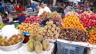 Amazing Morning Market Scenes, Local Fresh Food Market In My Town, Asian Street Market