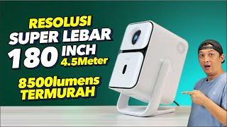 8000 lumens - TERMURAH - TAJAM - SUPER LEBAR sampai 180 inc | Proyektor Android WANBO T2 ULTRA