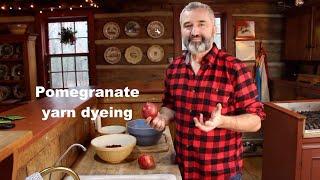 How to dye yarn with pomegranate.