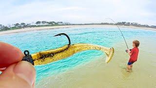 Father VS Son Beach Fishing