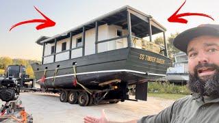 The SINKING of the SS Timber Queen - Launch Day Duck Hunting House Boat Project