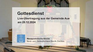 Gottesdienst der Neuapostolischen Kirche aus Aue am 29.12.2024 - 10:00 Uhr