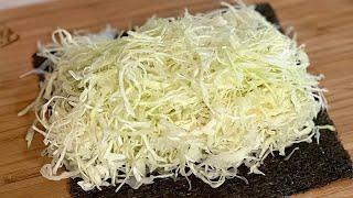 이게 최고입니다‼️ 다이어트 양배추김밥 레시피 배부르게 먹어도 살이 빠지는 밥 없는 김밥 Cabbage Diet Recipe