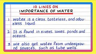 FIVE LINES ON IMPORTANCE OF WATER | 10 LINES ON IMPORTANCE OF WATER | FEW LINES IMPORTANCE OF WATER