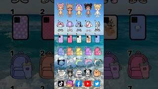 1,2,3,4,7🫰Cute Look Choose your favourite look #tocaboca #tocalifeworld