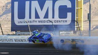 JOEY GASE HUGE AIRBORNE CRASH AT LAS VEGAS - 2021 NASCAR Cup Series