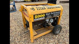 2005 Titan 8000 High Performance Portable Gasoline Generator Lot#423