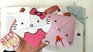 Easy Cat Bookmark (Hello Kitty, Kawaii Kitten, Kitten, Paper Crafts) #ReadAlong