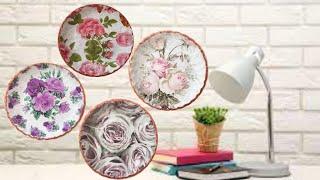 Decoupage on Old Plate  | Old Plate Reuse Idea | Best out of waste